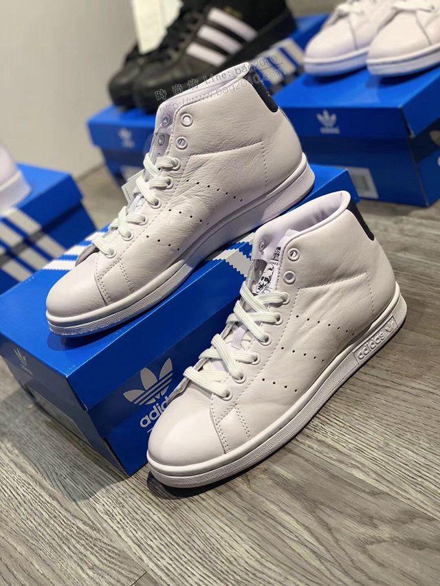 Adidas鞋 阿迪達斯新配色 德國進口納帕頭層皮 史密斯高邦白色鞋 男女同款  hdx13322